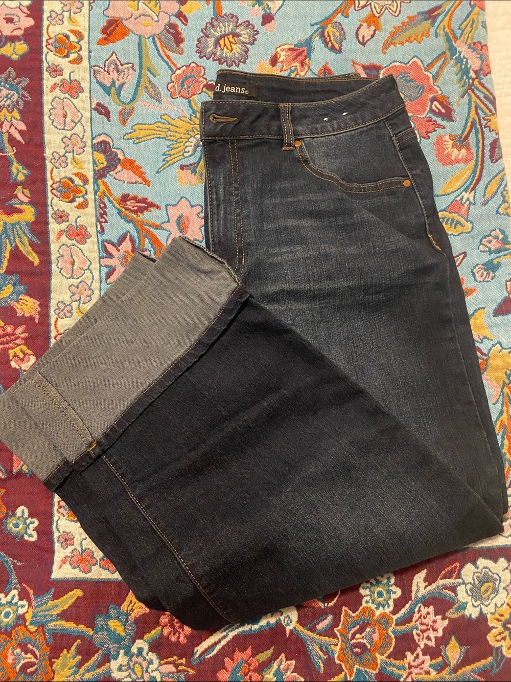 d. jeans Men's Dark Blue Straight Leg Denim Jeans